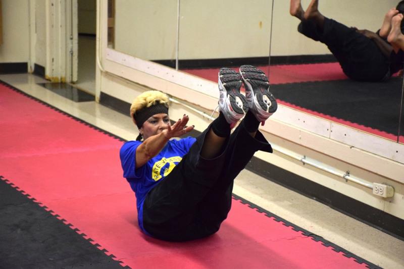 Sensei Wilson command of rigorous training workout